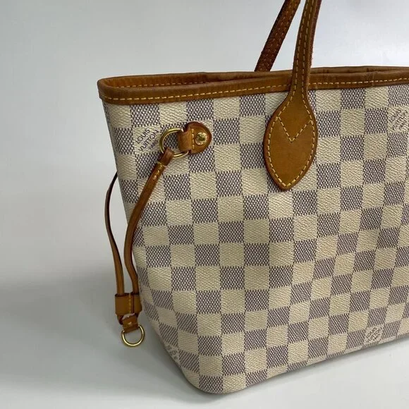 Louis Vuttion | Neverfull PM | Damier Azure | Cream & Blue | Preloved - Picture 2 of 12